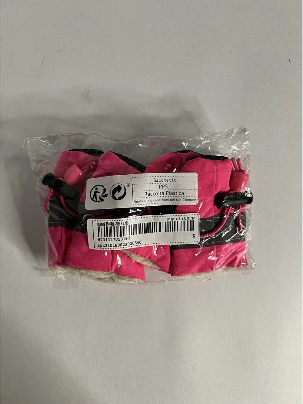 New Dog Boots Fur Lined Size Small Pink